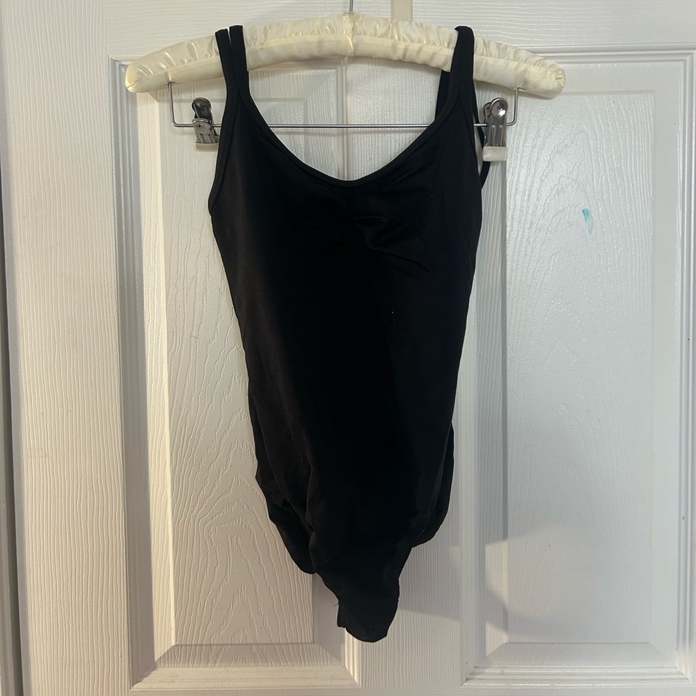 Black Women's Seamless Tank Leotard